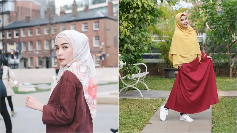 10 Inspirasi Hijab Warna yang Cocok dengan Merah&nbsp;Maroon